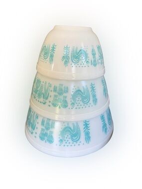 Vintage Pyrex Butterprint Cinderella Bowl Set 401 402 403